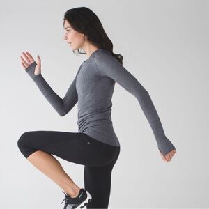 Lululemon Swiftly Tech Long Sleeve Heathered Gray